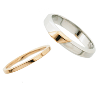 ピンクゴールドの結婚指輪