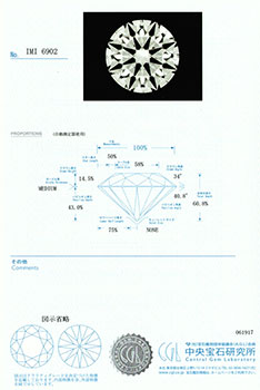 0.405ctダイヤモンド ルース G/SI1/3EX H&C
