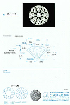 0.316ctダイヤモンド ルース F/VVS1/3EX H&C
