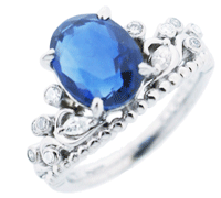 サファイヤエンゲージリング