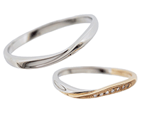 ピンクゴールドリング