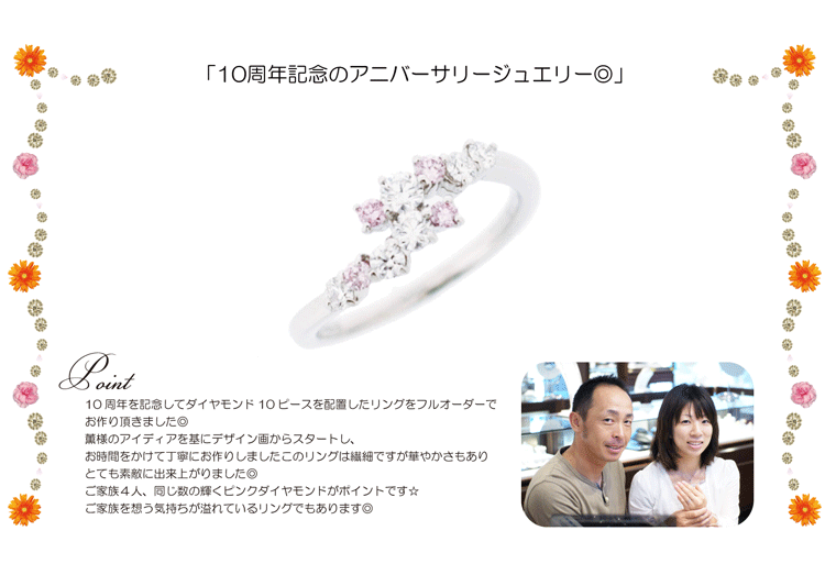 結婚1周年の記念ジュエリー