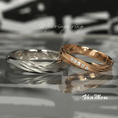 K18ピンクゴールド　個性的なデザイン