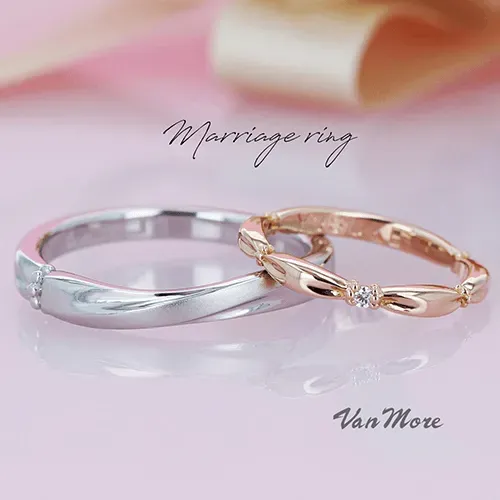 K18ピンクゴールド　リボンみたいな指輪