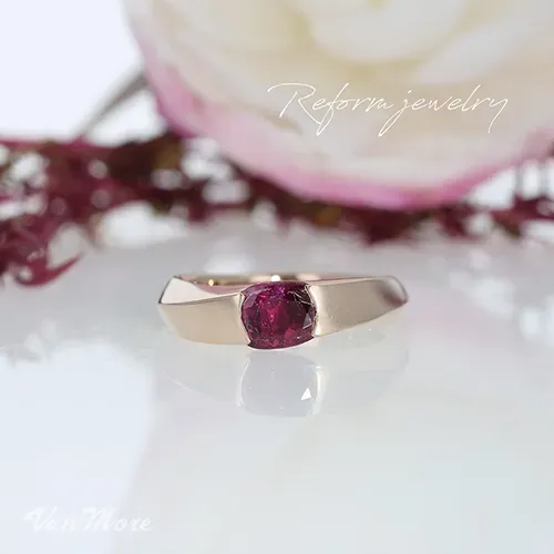 ピンクゴールドに艶消し