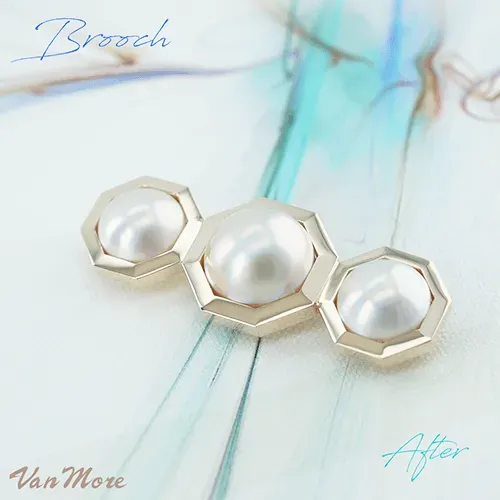 マベパールをブローチ加工
