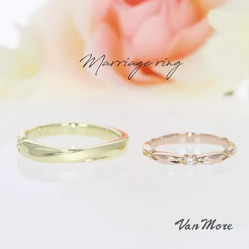 K18グリーンゴールド＆ピンク