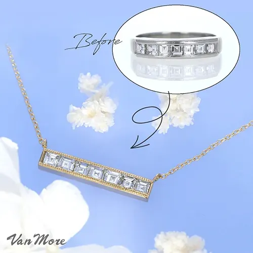 >プリンセスカットネックレス