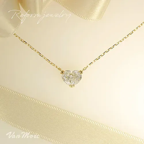 ハートシェイプダイヤモンドペンダント
