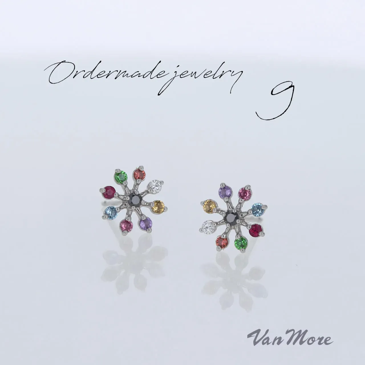 カラー宝石とダイヤピアス