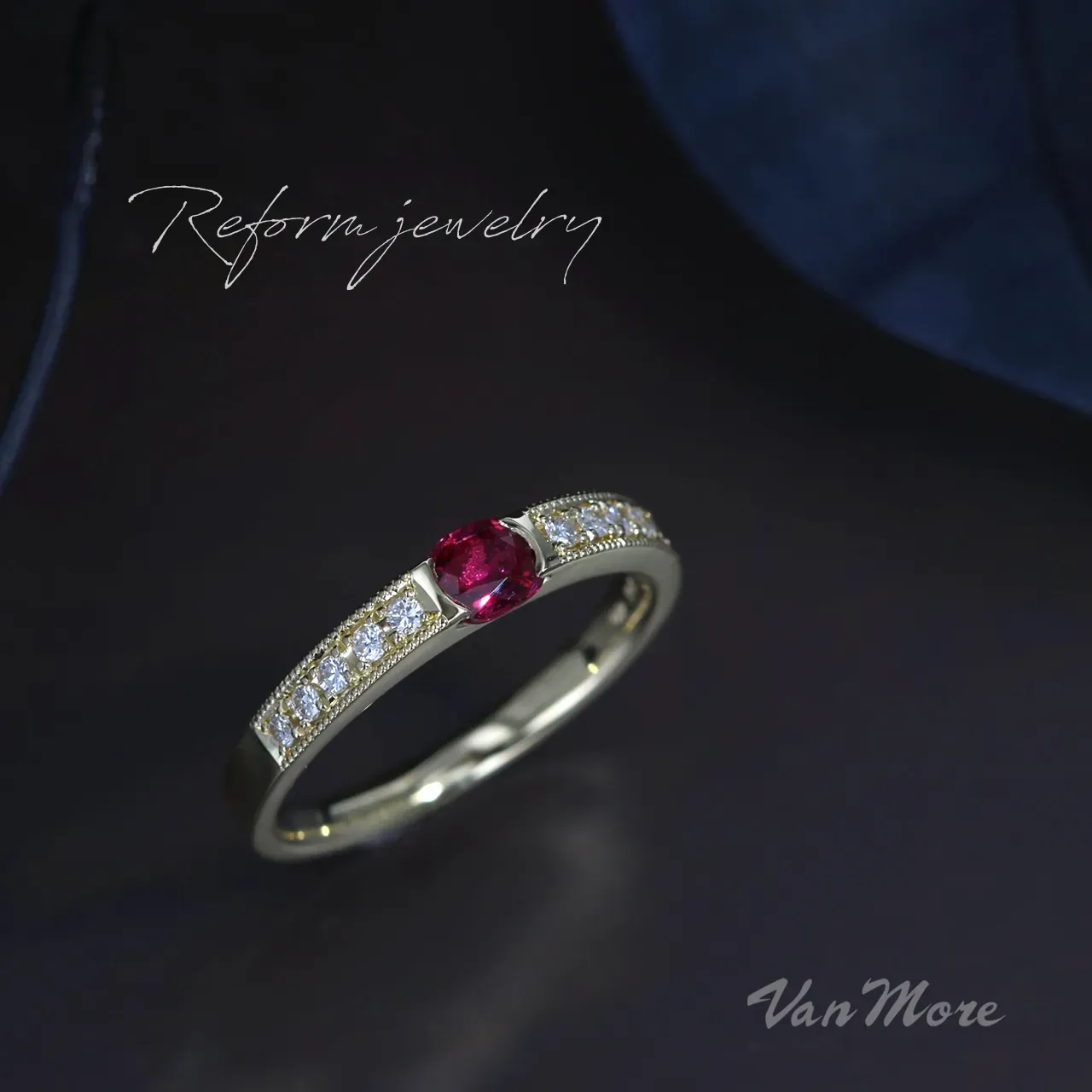 お母様のルビーの指輪をリフォーム