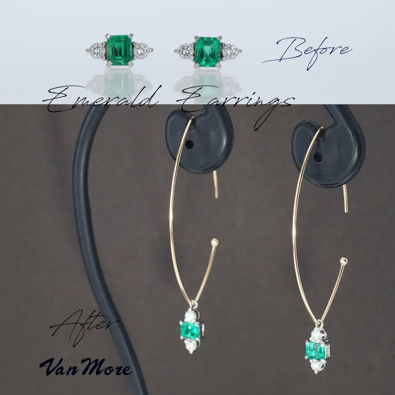 エメラルドピアスを今っぽく