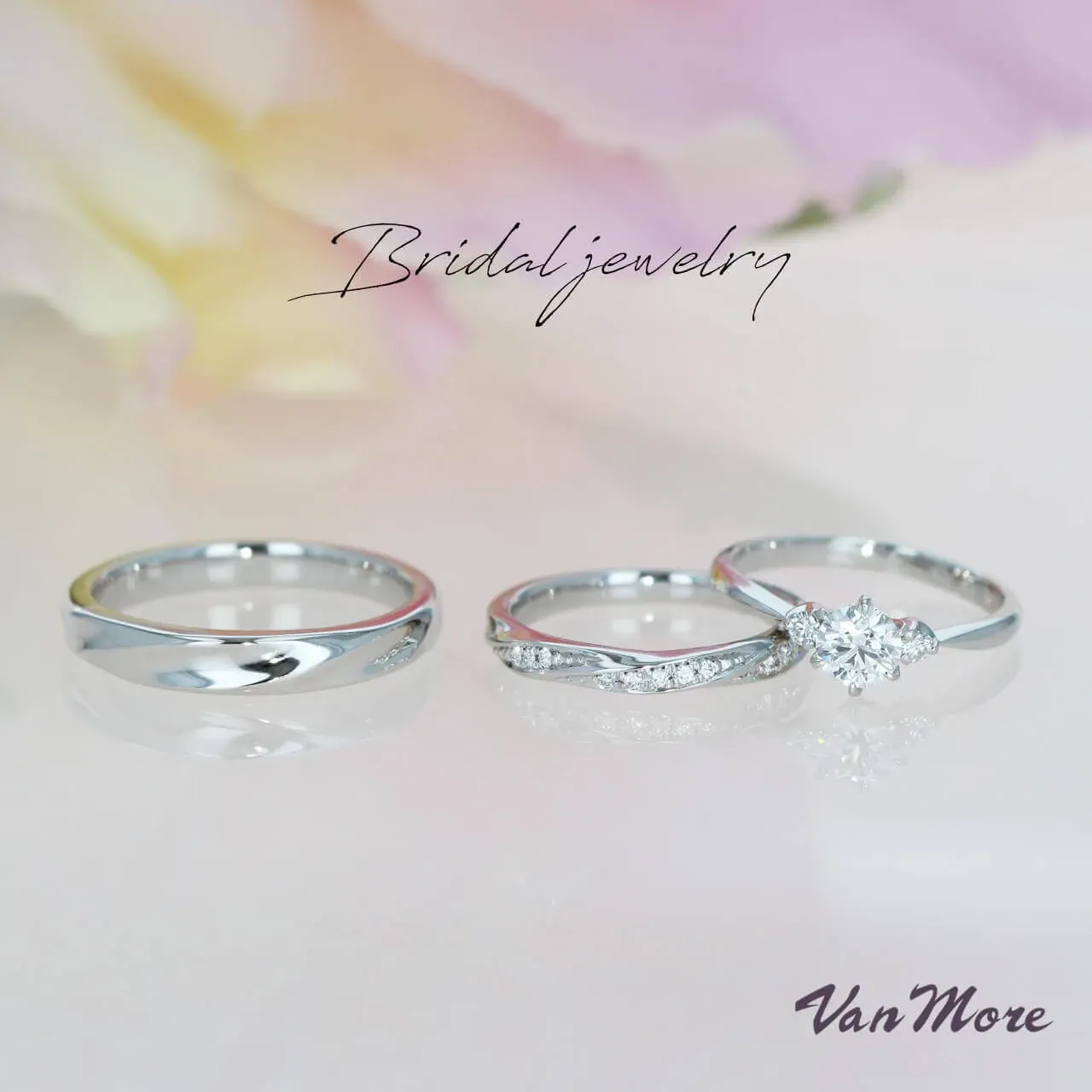 ご婚約指輪と、併せて結婚指輪のオーダーリングです