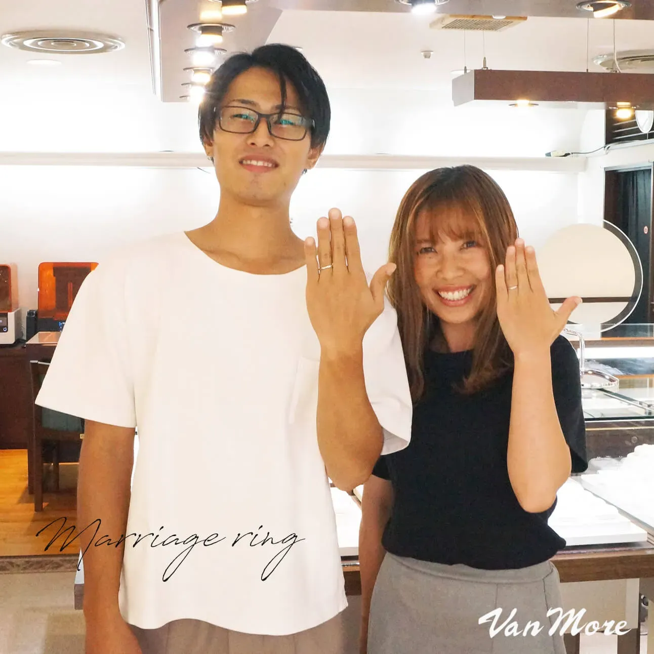 楽しくお選びいただいたマリッジリング