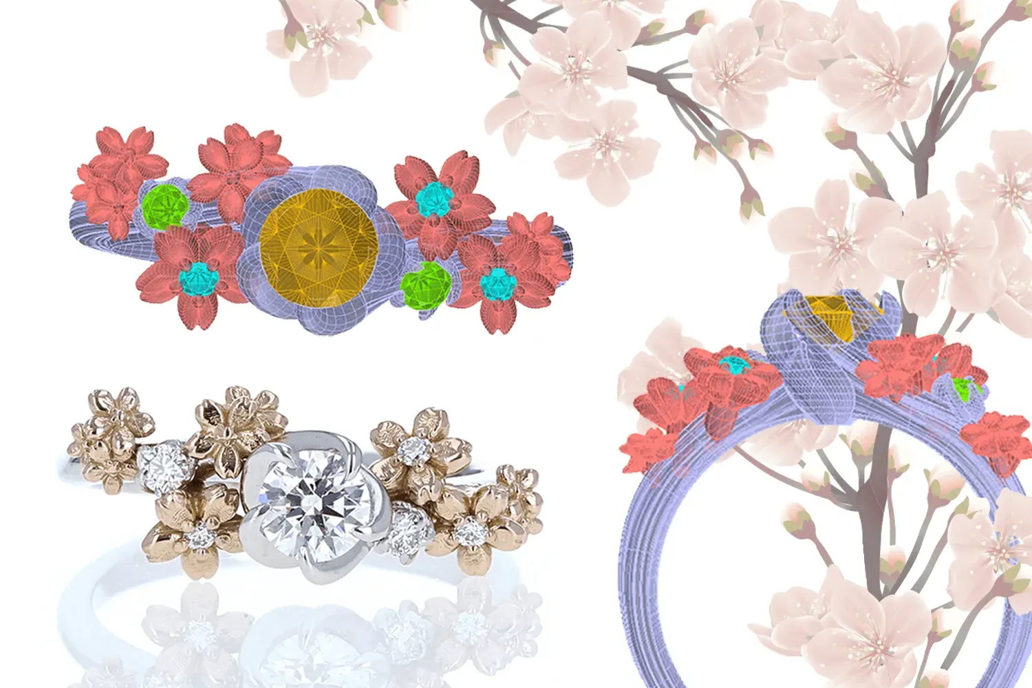 オーダーメードcadジュエリーデザイン