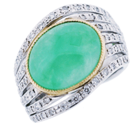 翡翠デザインリング