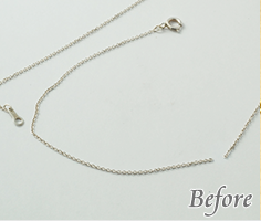 K18WGアズキチェーン