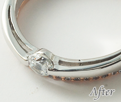 レーザー爪を足して石留め