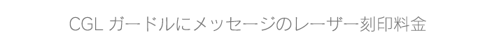中央宝石研究所（CGL）ガードルにメッセージのレーザー刻印料金