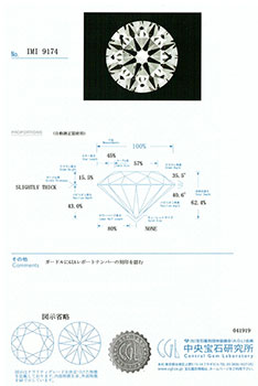 0.304ctダイヤモンド ルース D/VS1/3EX H&C